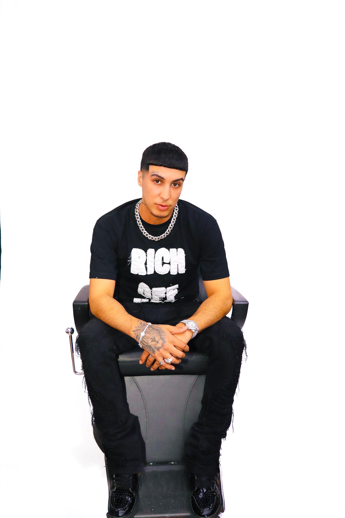 Rich Off Hair Distressed Tee