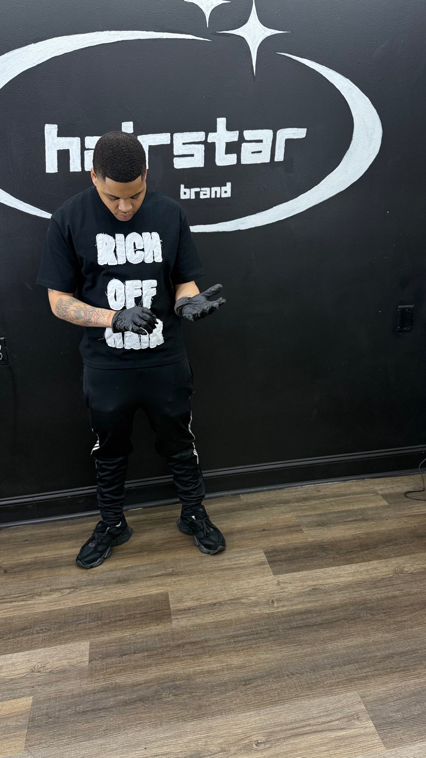 Rich Off Hair Distressed Tee