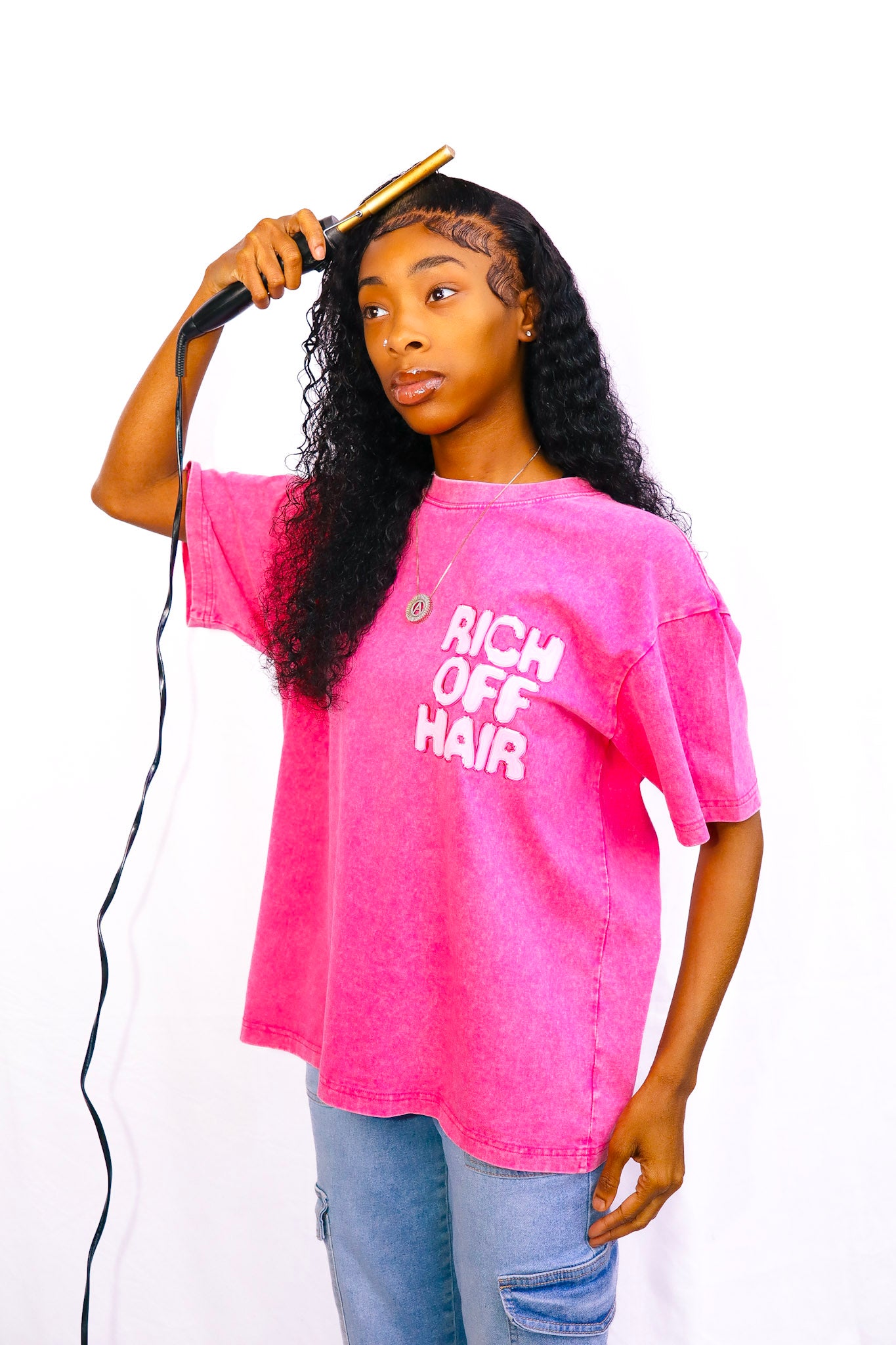 Rich Off Hair Pink Shirt